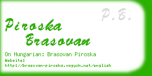 piroska brasovan business card